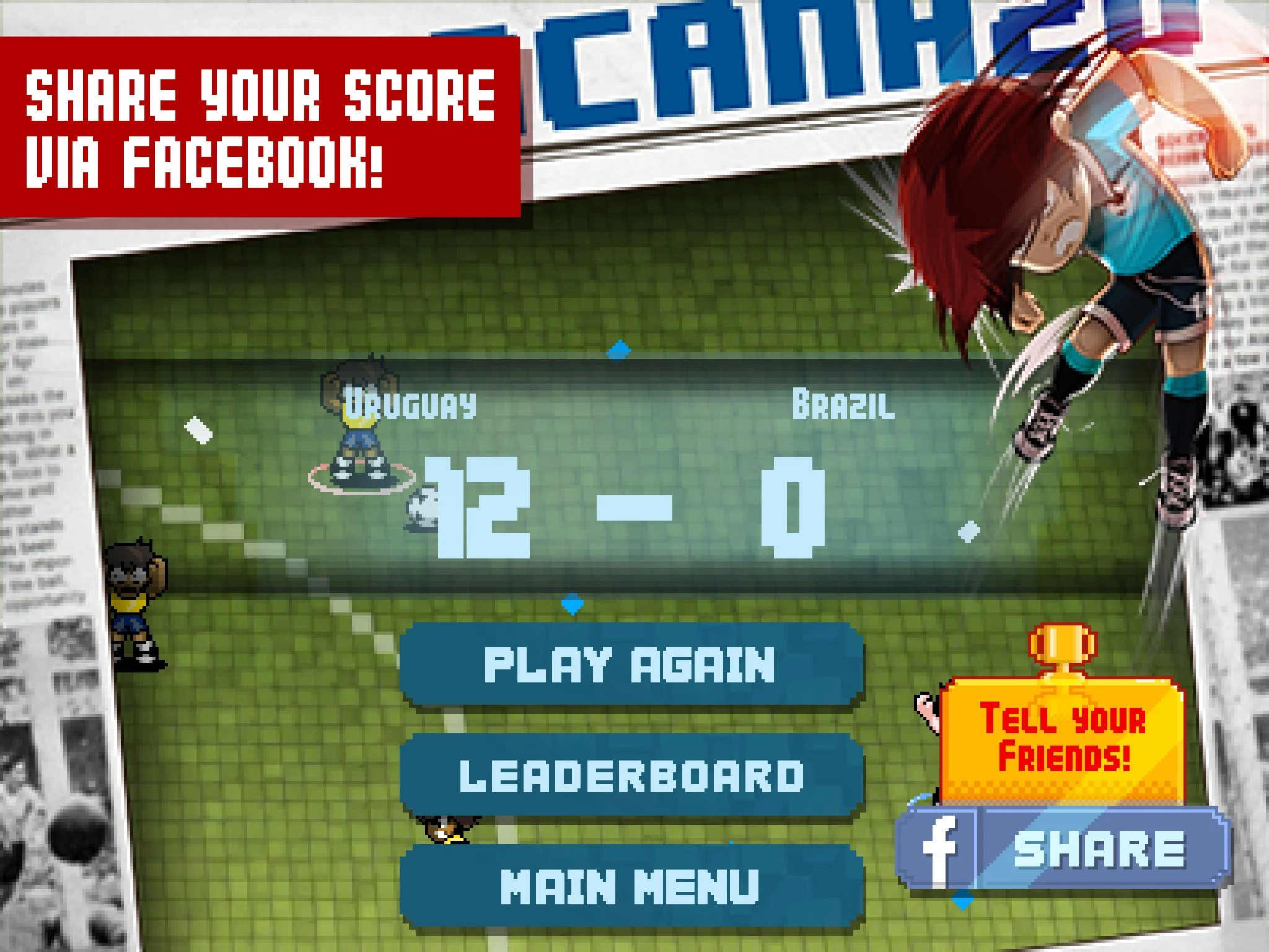 Pixel Cup Soccer Maracanazo screenshot